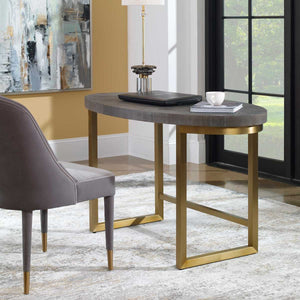 Taja Oval Desk - stylish desk for modern spaces | Image 2 | InSTYLE Home & Rugs