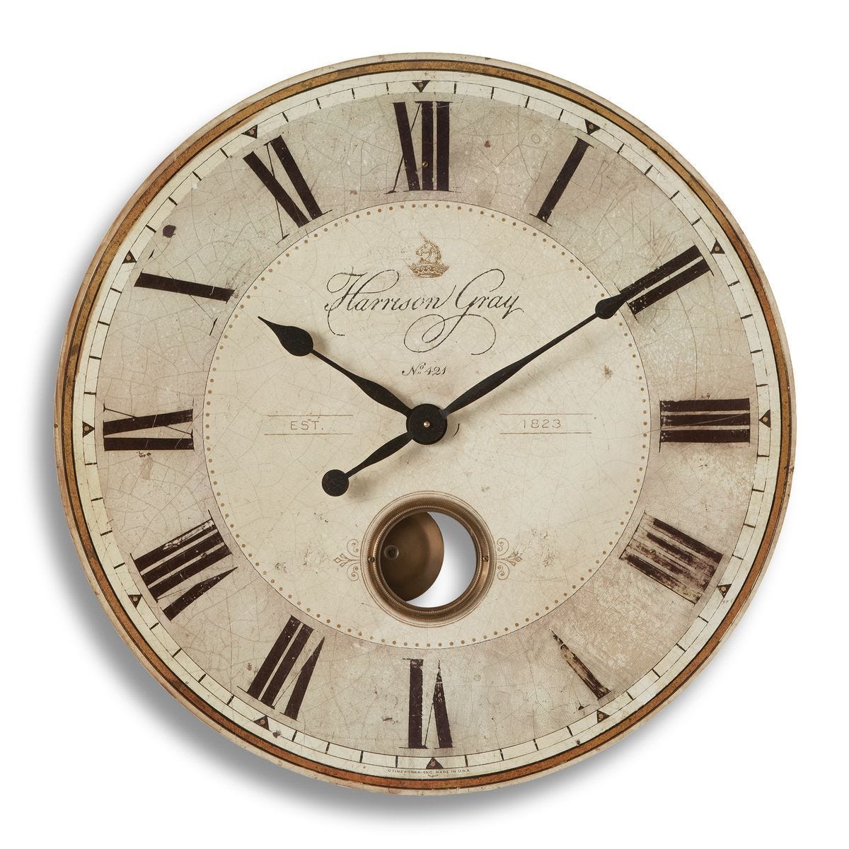 Harrison Gray 23" Wall Clock - find the perfect pieces to complement your interior design | Image 1 | InSTYLE Home & Rugs