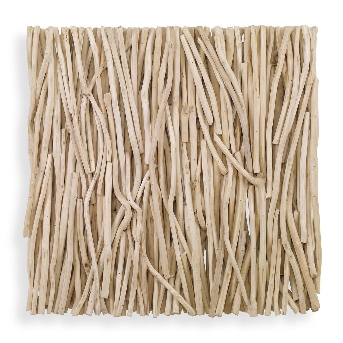 Gathered Teak Square Wood Wall Decor, Bleached - find the perfect pieces to complement your interior design | Image 1 | InSTYLE Home & Rugs
