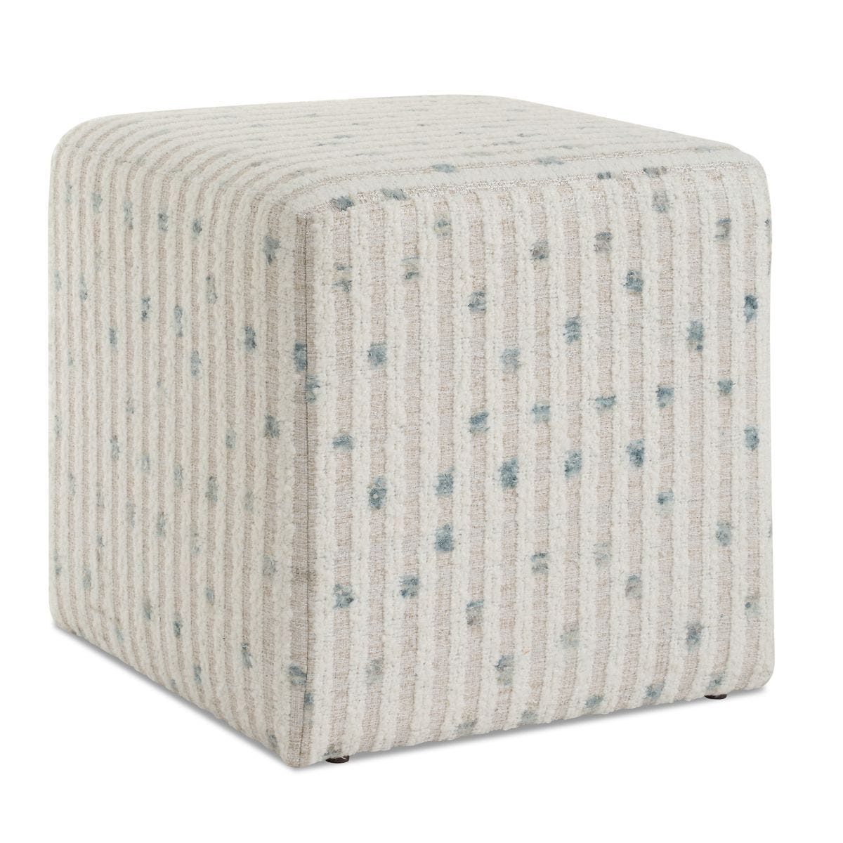 Joie Ottoman, Sea Blue - perfect footrests with style | Image 1 | InSTYLE Home & Rugs