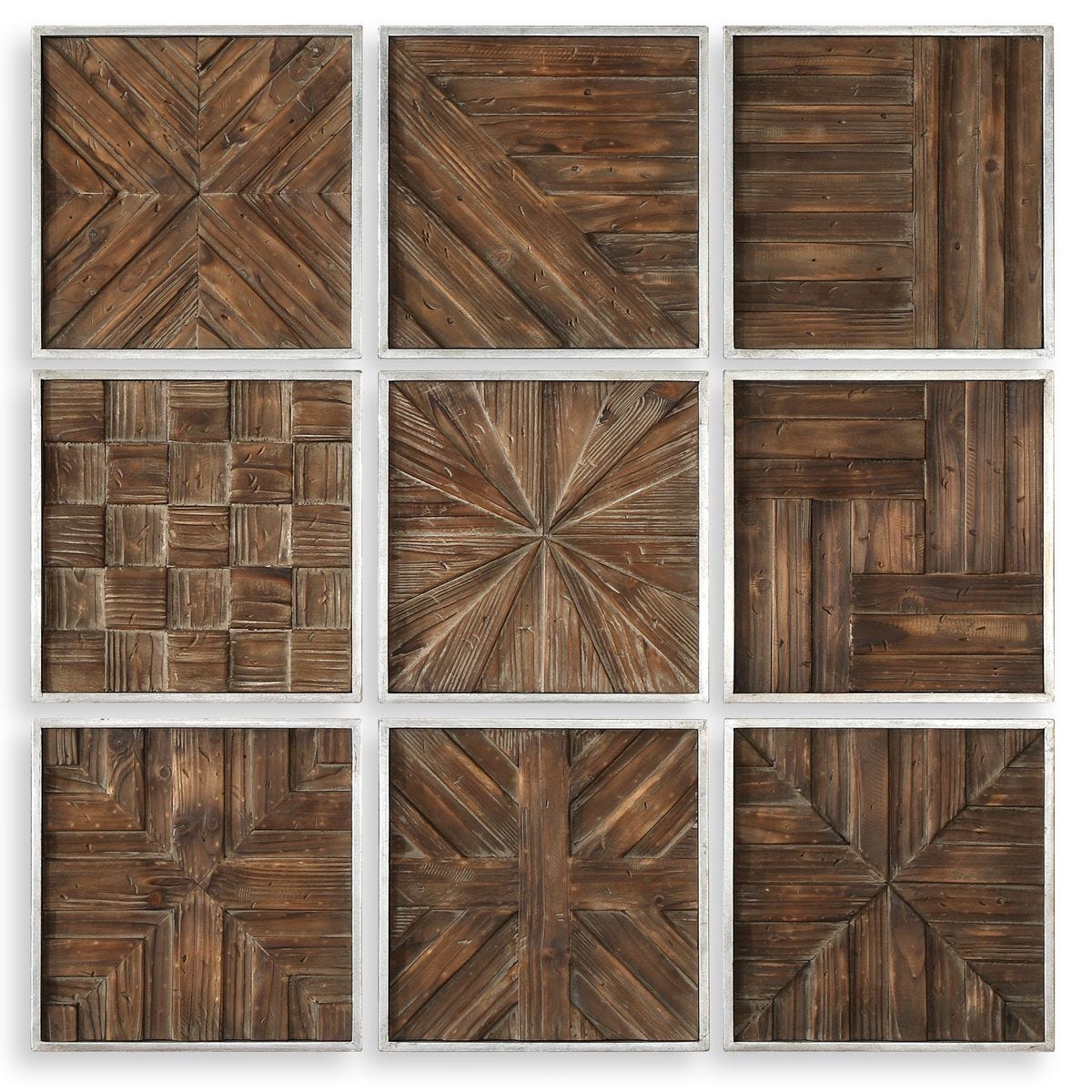 Bryndle Squares Wood Wall Decor, S/9 - from framed art to mirrors, create a focal point in any room | Image 1 | InSTYLE Home & Rugs