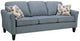 Superstyle Customizable 9734 85" Sofa with Curved Sock Arms