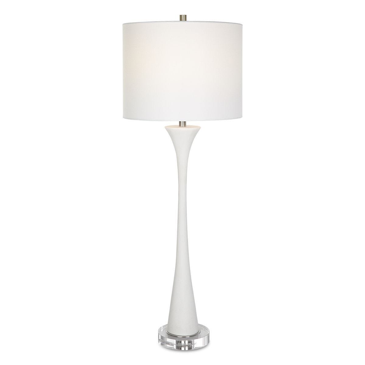 Fountain Buffet Lamp, White - contemporary lamps for stylish lighting solutions | Image 1 | InSTYLE Home & Rugs
