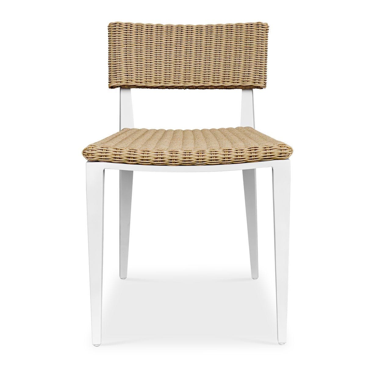 Calbas Outdoor Dining Chair, White - elegant seating for dining areas | Image 1 | InSTYLE Home & Rugs