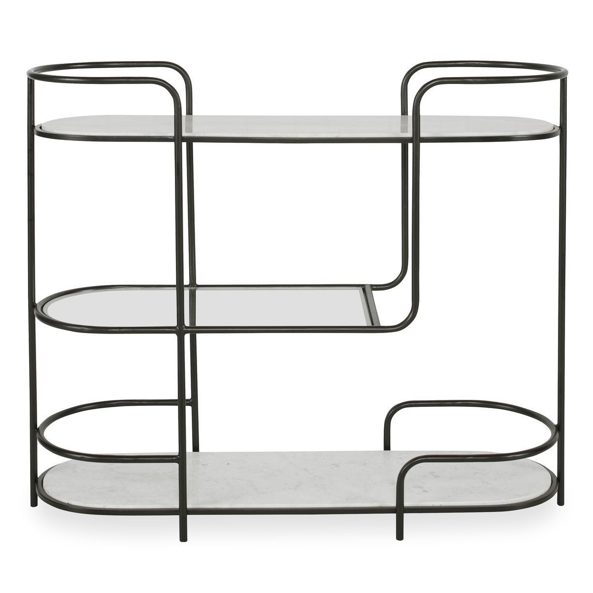 Trolley Bar Console, 2 Cartons - perfect for small spaces | Image 1 | InSTYLE Home & Rugs