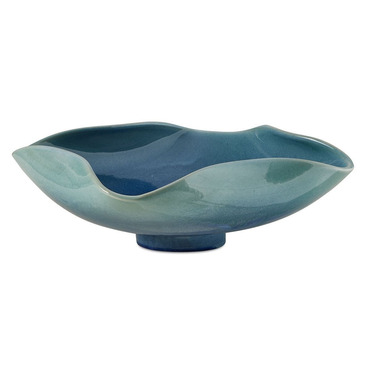 Blue Lagoon Indoor-Outdoor Bowl - modern decorative bowl for displaying fruit or decorative items | Image 1 | InSTYLE Home & Rugs