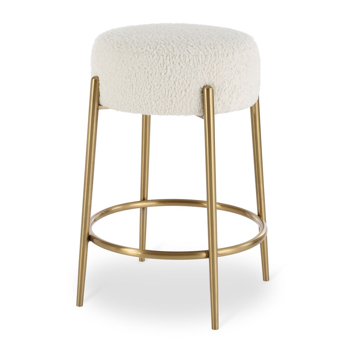 Arles Counter Stool, Brass - ergonomic design for comfort | Image 1 | InSTYLE Home & Rugs