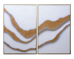Gold Abyss (Set Of 2) - add personality and flair to your walls with stunning art | Image 4 | InSTYLE Home & Rugs