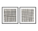 Crosshatch (set Of 2) - 48" X 48" - Black Floater Frame