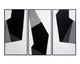 Geo Forms (set Of 3) - 30" X 60" - Black Floater Frame