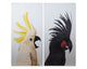 Birds Of A Feather (set Of 2) - 30" X 60" - White Floater Frame