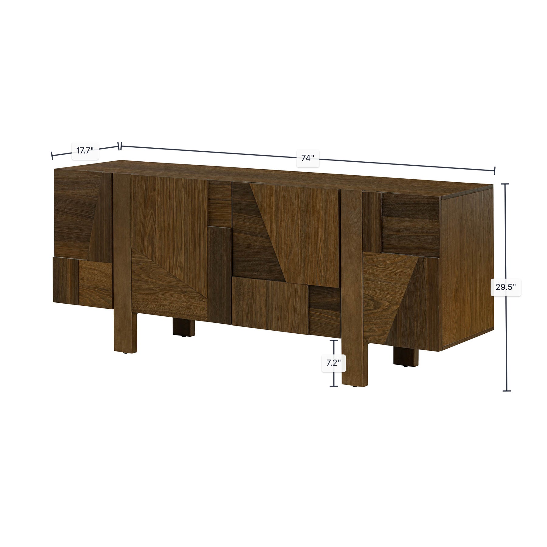 Abstract 4 Door Sideboard - perfect for living room storage | Image 3 | InSTYLE Home & Rugs
