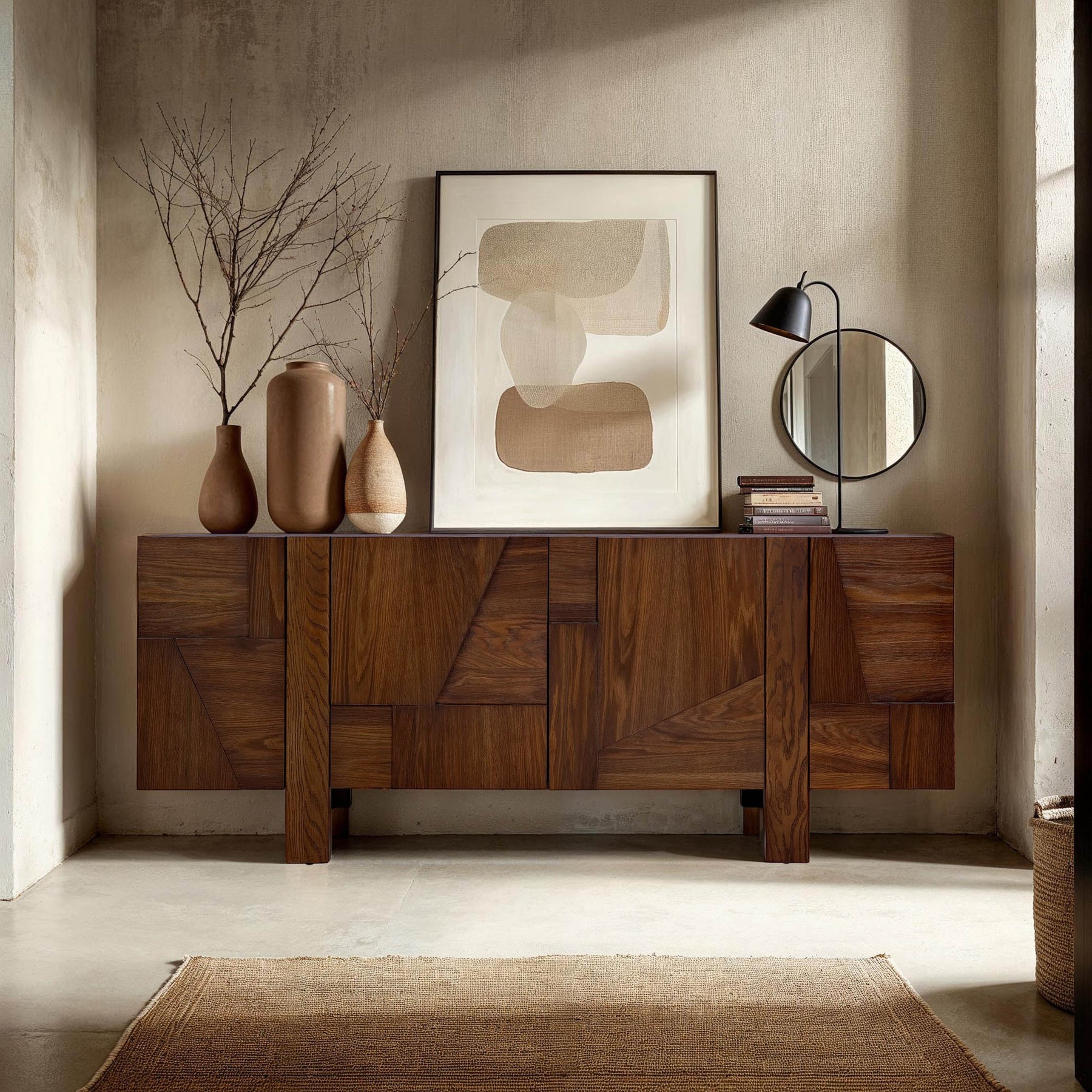 Abstract 4 Door Sideboard - perfect for living room storage | Image 2 | InSTYLE Home & Rugs