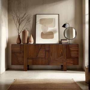 Abstract 4 Door Sideboard - perfect for living room storage | Image 2 | InSTYLE Home & Rugs