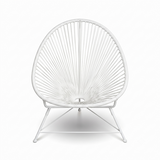 Acapulco Chair — Black Open-Weave Indoor/Outdoor Lounge Chair - iconic open-weave acapulco lounge chair in black | Image 3 | InSTYLE Home & Rugs