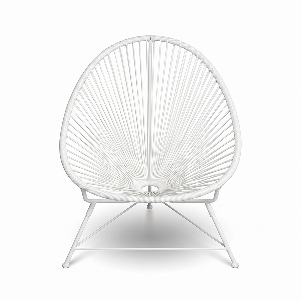 Acapulco Chair — Black Open-Weave Indoor/Outdoor Lounge Chair - iconic open-weave acapulco lounge chair in black | Image 3 | InSTYLE Home & Rugs