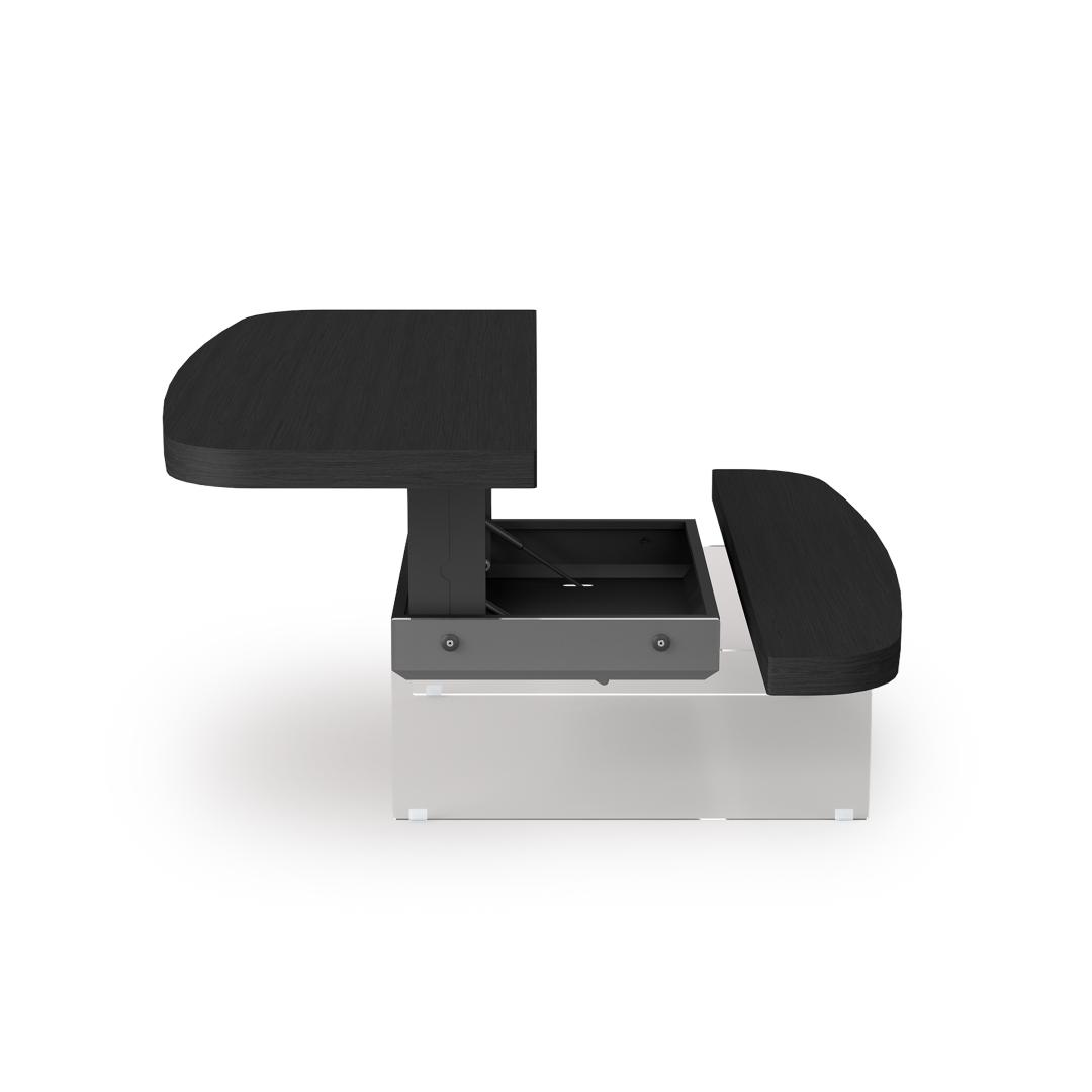 Action Lift-Top Coffee Table — Black Convertible Coffee Table - black lift-top coffee table that converts to a work or dining surface | Image 4 | InSTYLE Home & Rugs