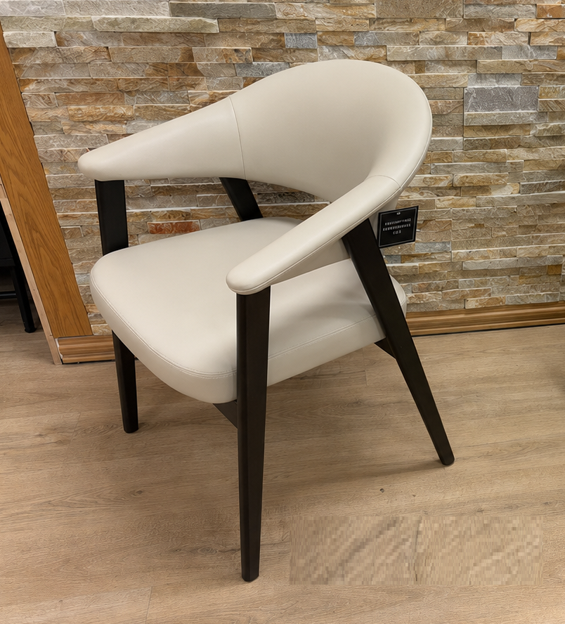 Adam Dining Chair GY-DC-71296 Aspen Taupe dark espresso wood - elegant seating for dining areas | Image 1 | InSTYLE Home & Rugs