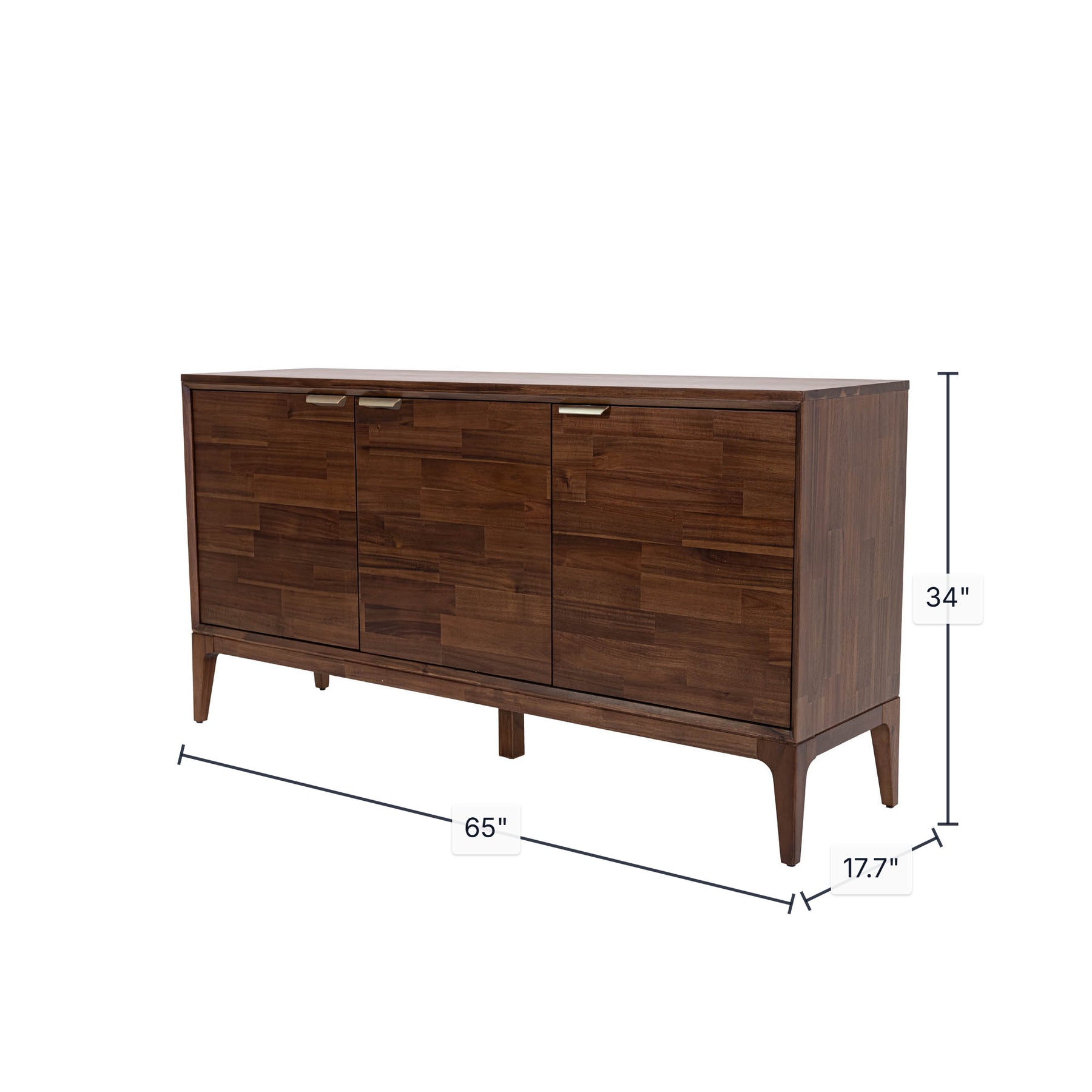 Allure Wooden 3 Door Sideboard - perfect for living room storage | Image 3 | InSTYLE Home & Rugs