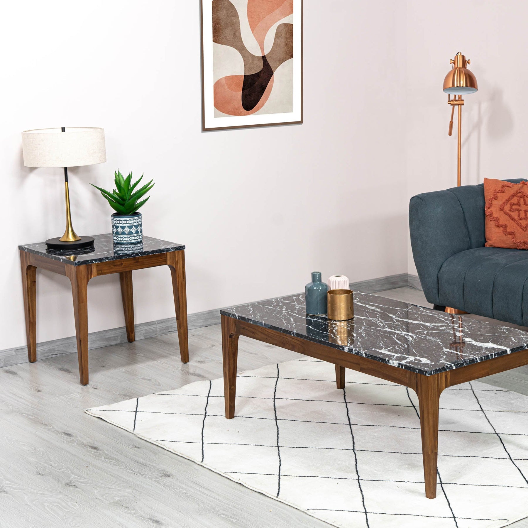 Allure Side Table - perfect for holding drinks, lamps, and other essentials | Image 2 | InSTYLE Home & Rugs