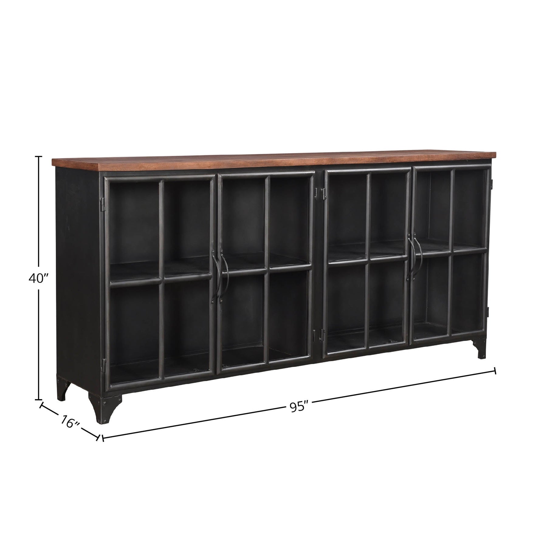Tradition 4 Door Sideboard - sleek sideboard for storage | Image 2 | InSTYLE Home & Rugs