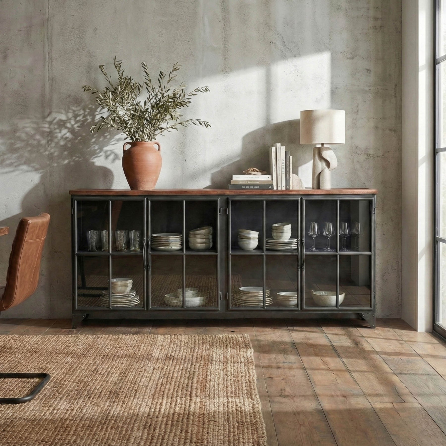 Tradition 4 Door Sideboard - sleek sideboard for storage | Image 2 | InSTYLE Home & Rugs