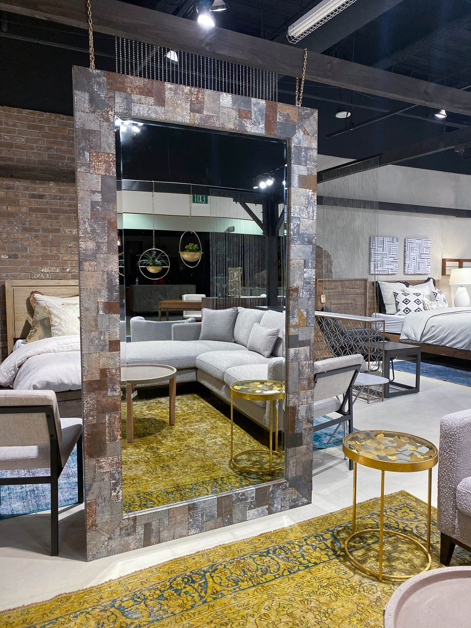 Arcadia Rectangle Mirror 84" - elegant mirror for adding style and light to any room | Image 6 | InSTYLE Home & Rugs