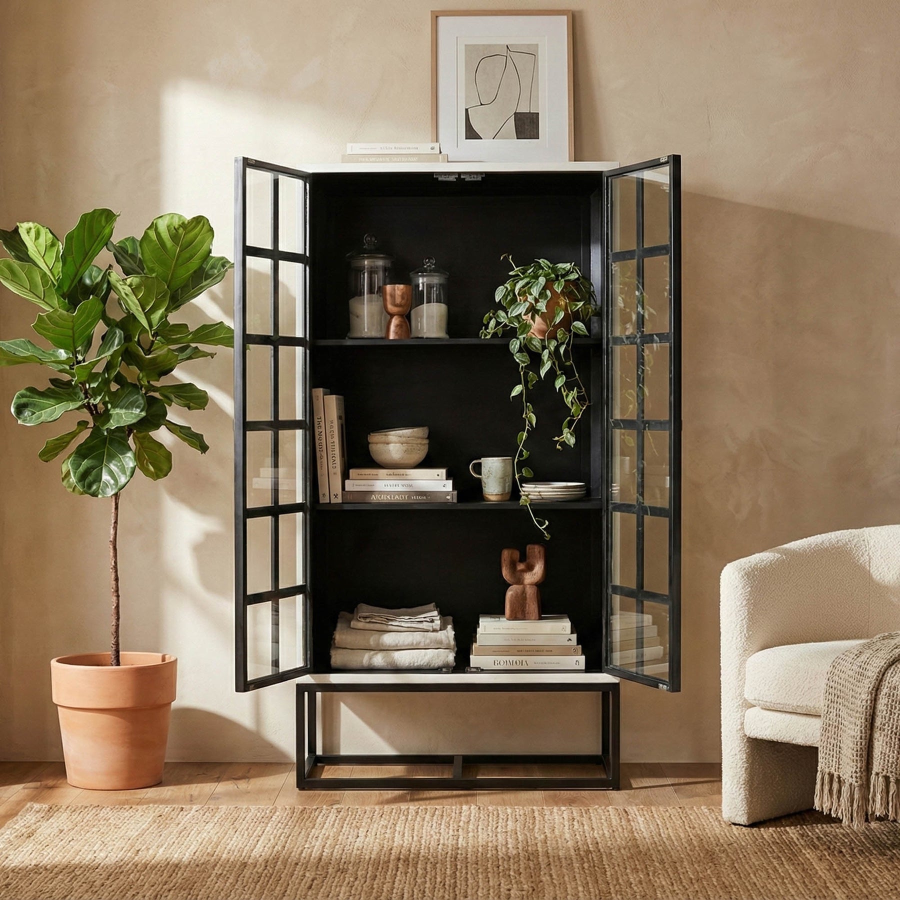 Caged Tall Cabinet - elegant cabinet for any room | Image 3 | InSTYLE Home & Rugs