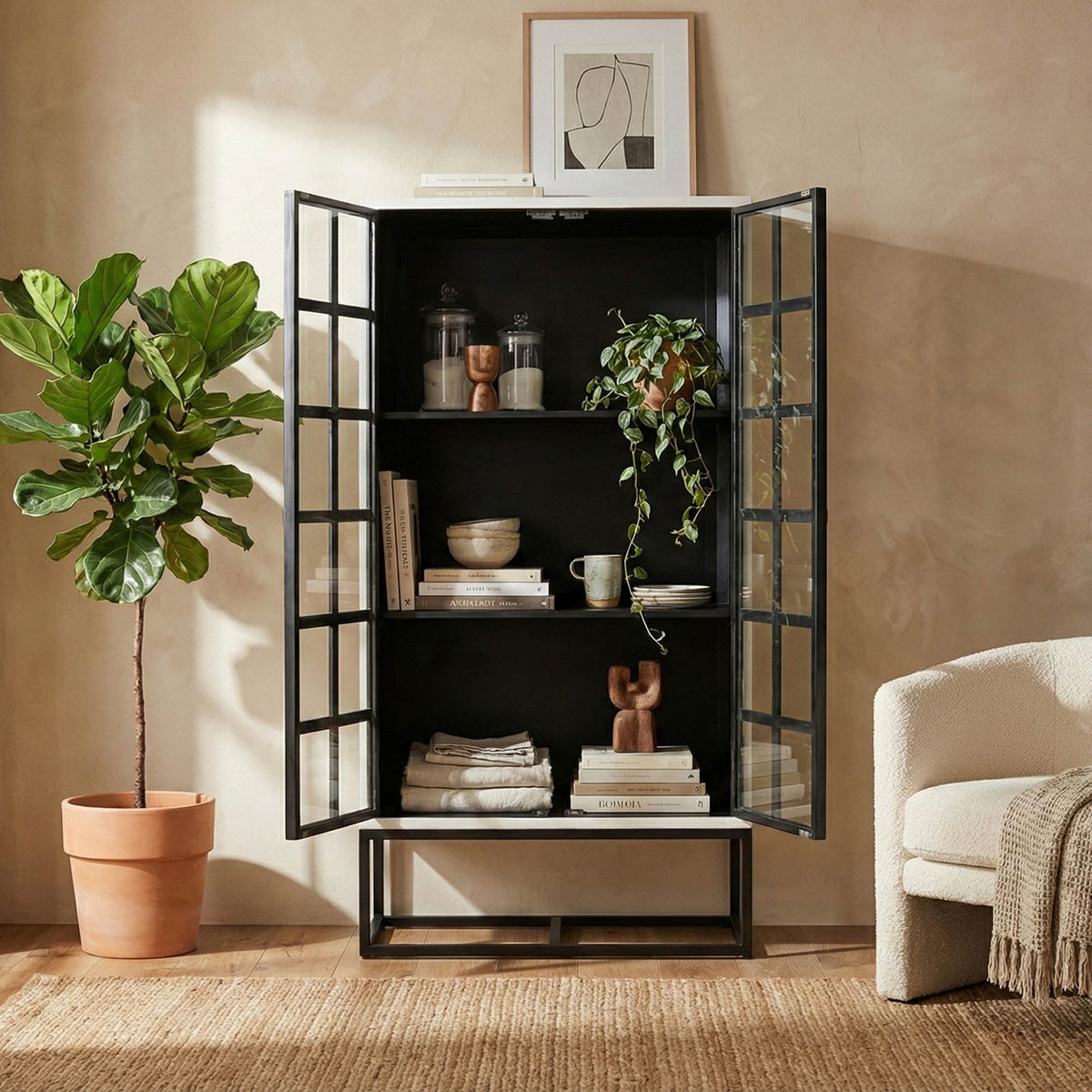 Caged Tall Cabinet - elegant cabinet for any room | Image 3 | InSTYLE Home & Rugs
