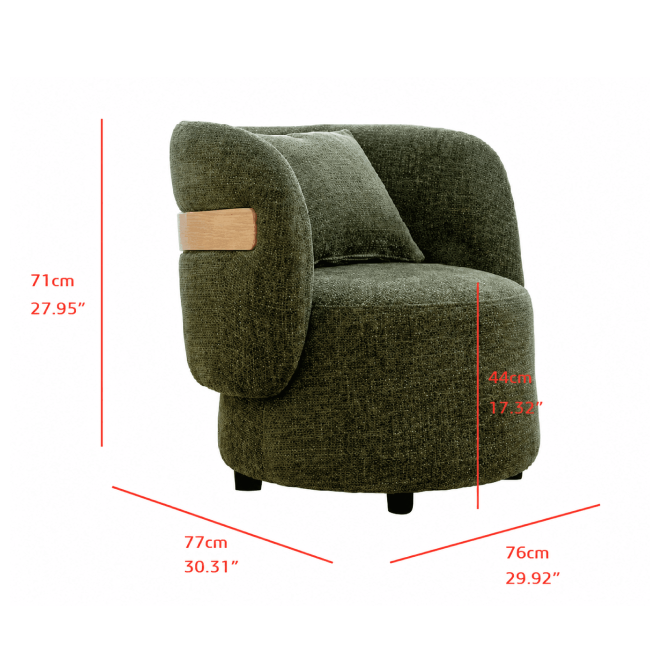 Arden Accent Chair - compact accent chair for adding personality to any room | Image 15 | InSTYLE Home & Rugs