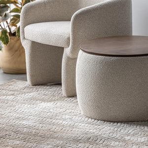 Ash Storage Ottoman — Performance Fabric with Walnut Oak Top - storage ottoman in performance fabric with a reversible oak top | Image 4 | InSTYLE Home & Rugs