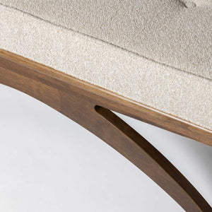 Austin Bench — Upholstered Bench with Walnut-Finish Base - upholstered bench with a warm walnut-finish wood base | Image 6 | InSTYLE Home & Rugs