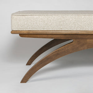 Austin Bench — Upholstered Bench with Walnut-Finish Base - upholstered bench with a warm walnut-finish wood base | Image 10 | InSTYLE Home & Rugs