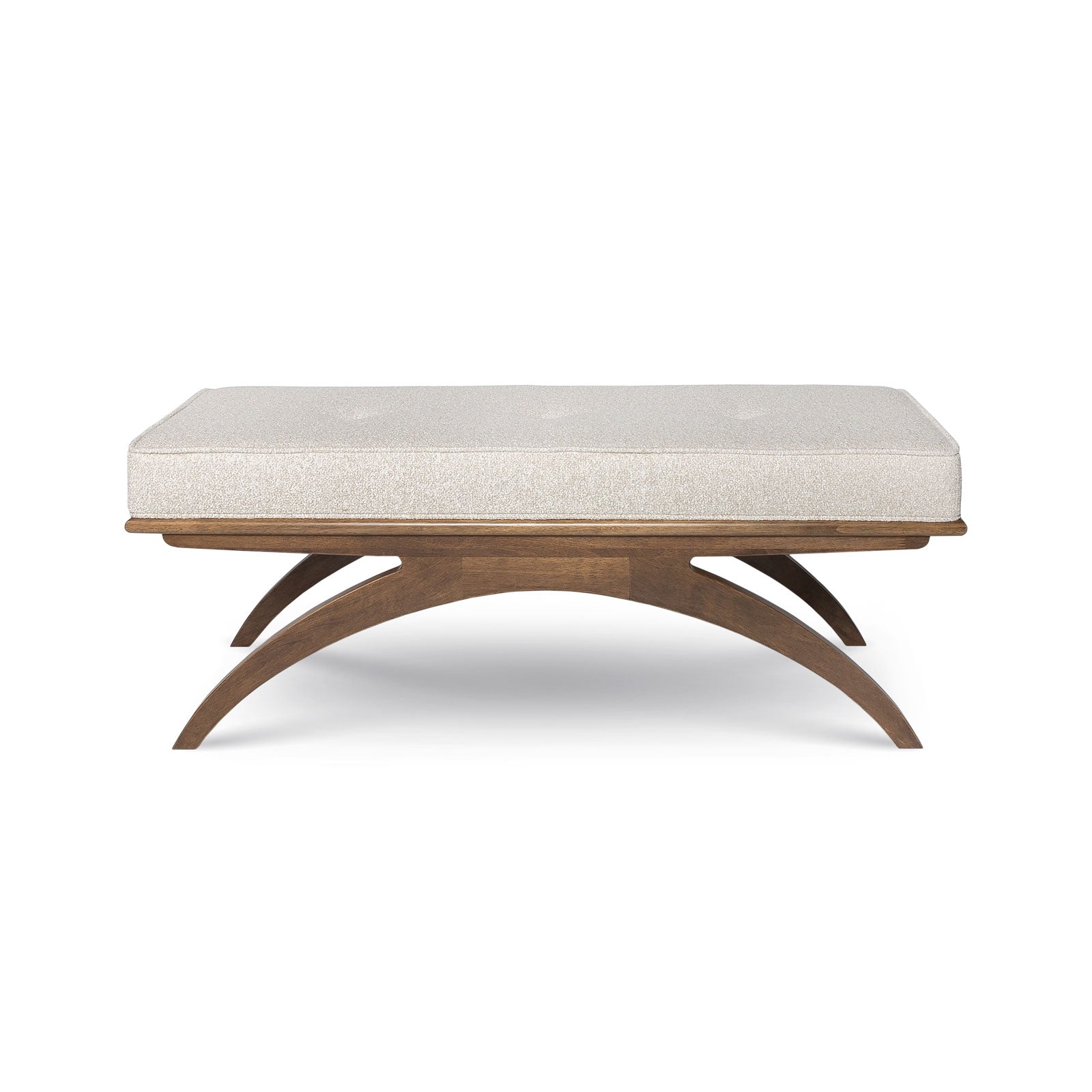 Austin Bench — Upholstered Bench with Walnut-Finish Base - upholstered bench with a warm walnut-finish wood base | Image 14 | InSTYLE Home & Rugs