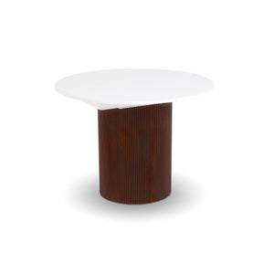 Avery Extension Dining Table — White High-Gloss Extension Table - white high-gloss extension dining table with ball-bearing leaf | Image 1 | InSTYLE Home & Rugs