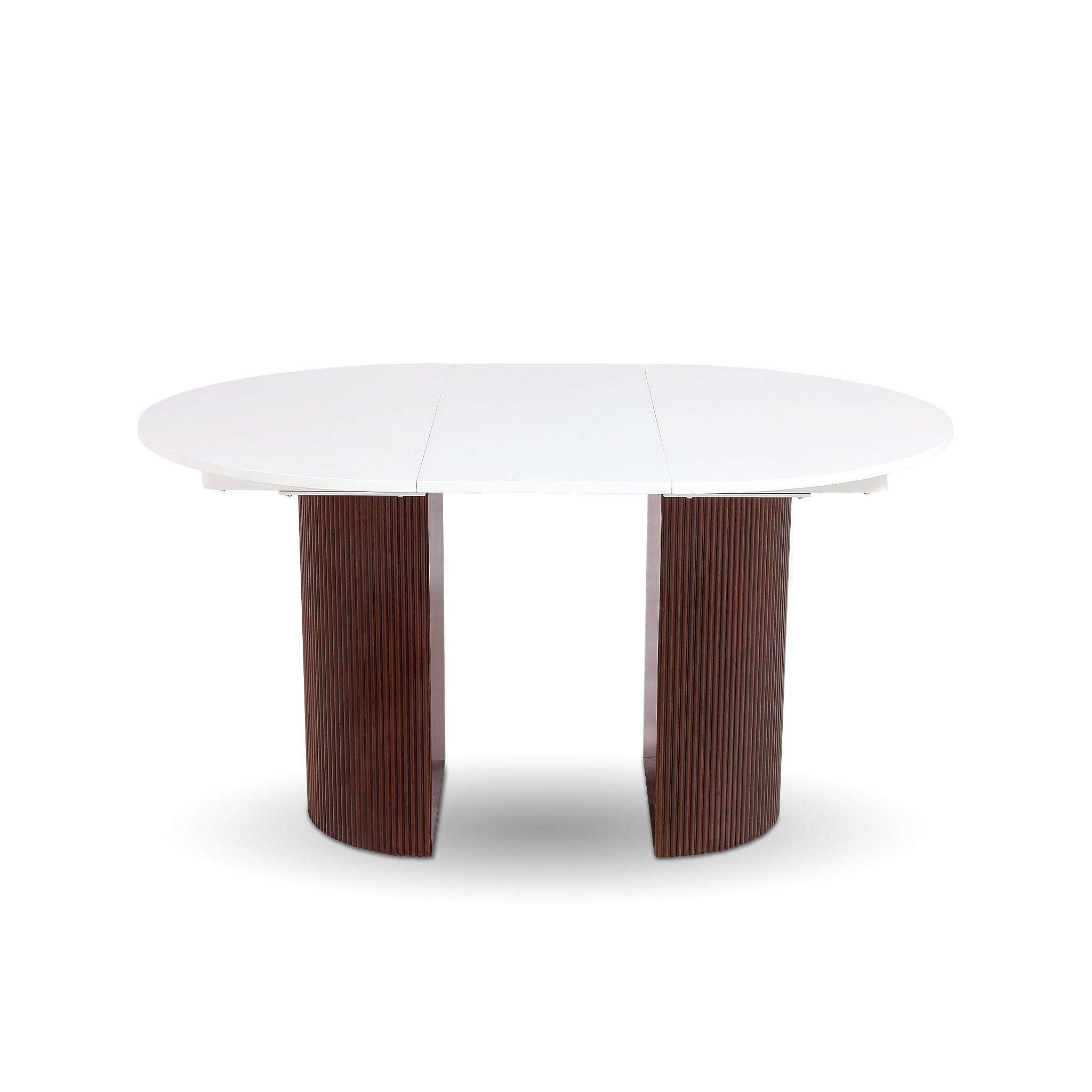 Avery Extension Dining Table — White High-Gloss Extension Table - white high-gloss extension dining table with ball-bearing leaf | Image 15 | InSTYLE Home & Rugs