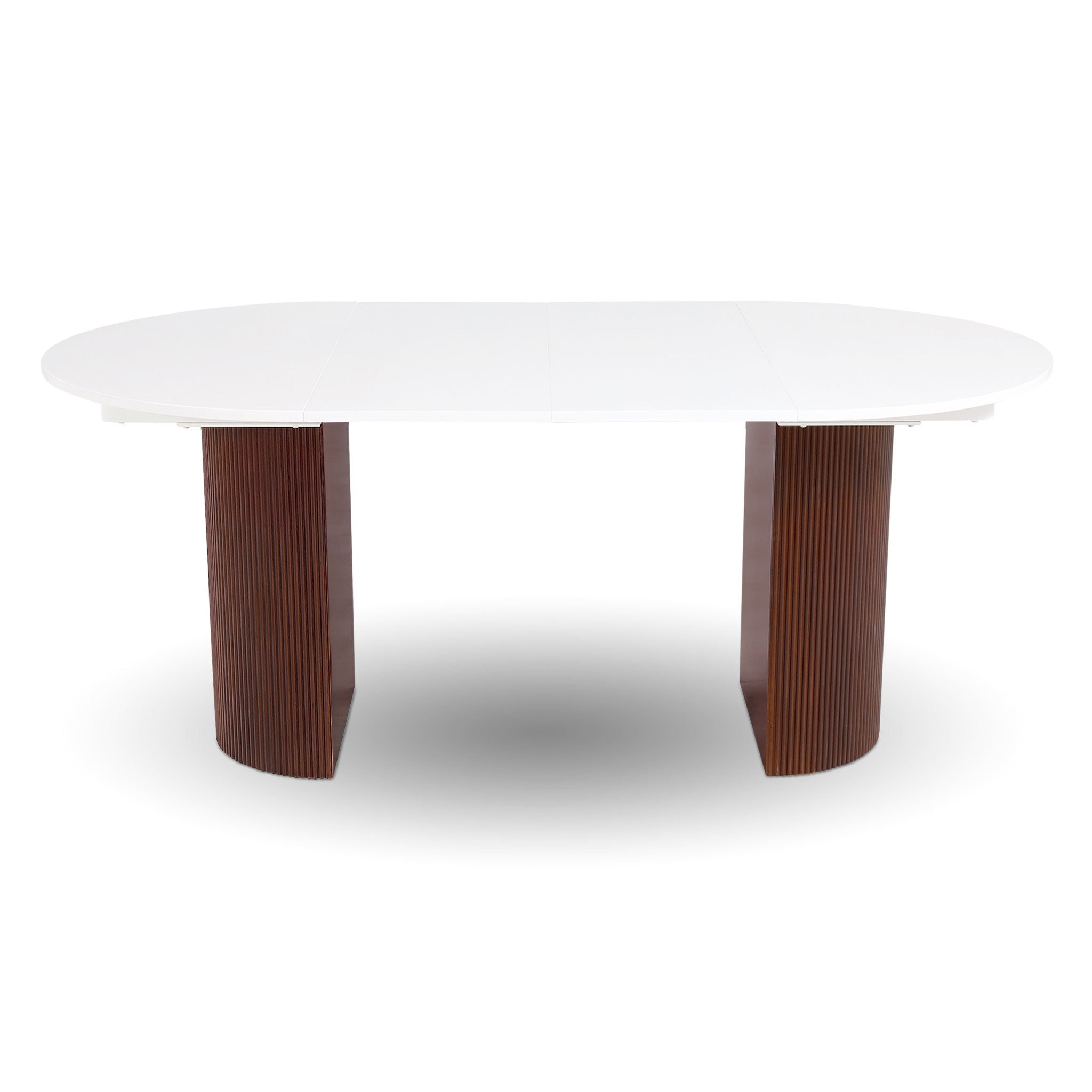Avery Extension Dining Table — White High-Gloss Extension Table - white high-gloss extension dining table with ball-bearing leaf | Image 16 | InSTYLE Home & Rugs