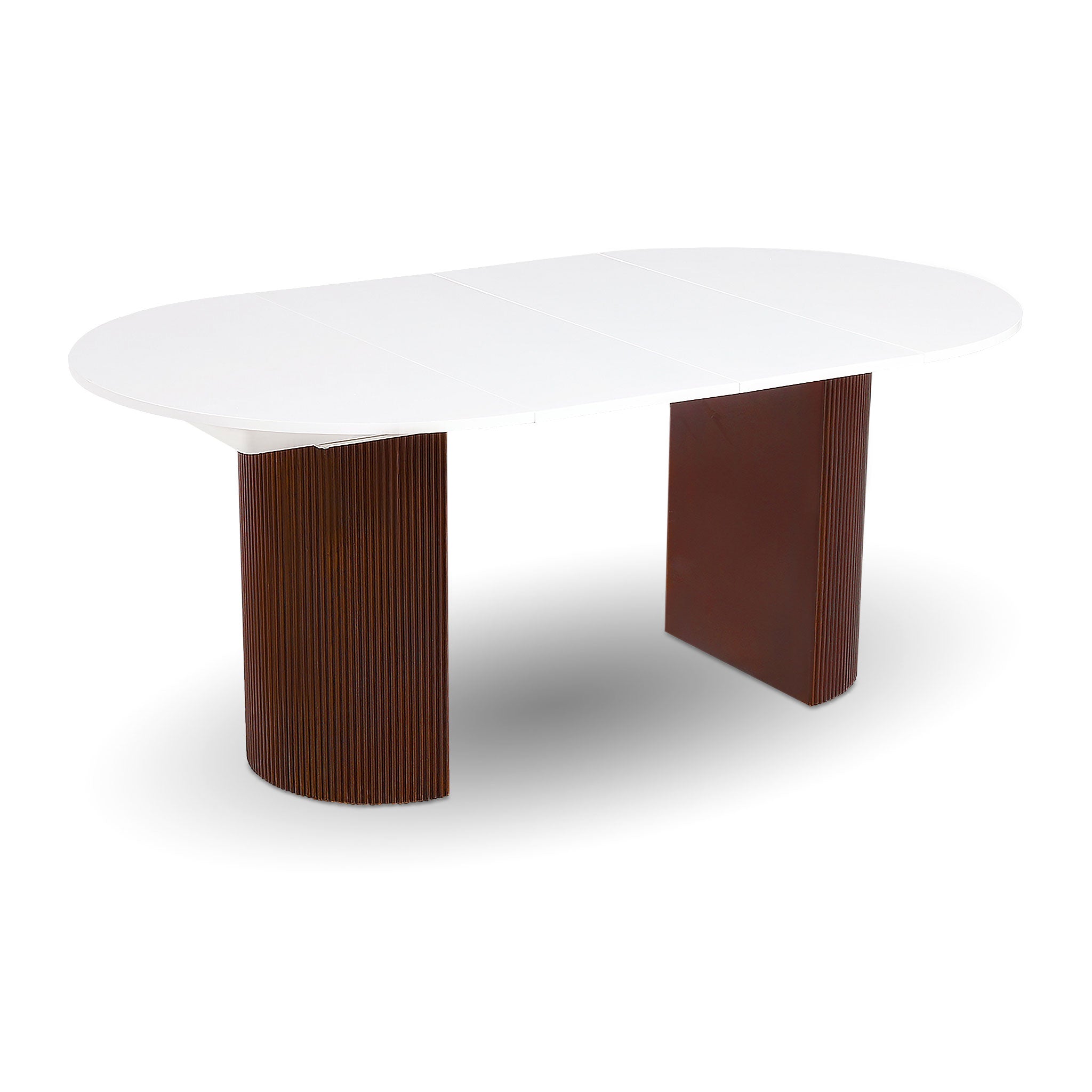 Avery Extension Dining Table — White High-Gloss Extension Table - white high-gloss extension dining table with ball-bearing leaf | Image 18 | InSTYLE Home & Rugs