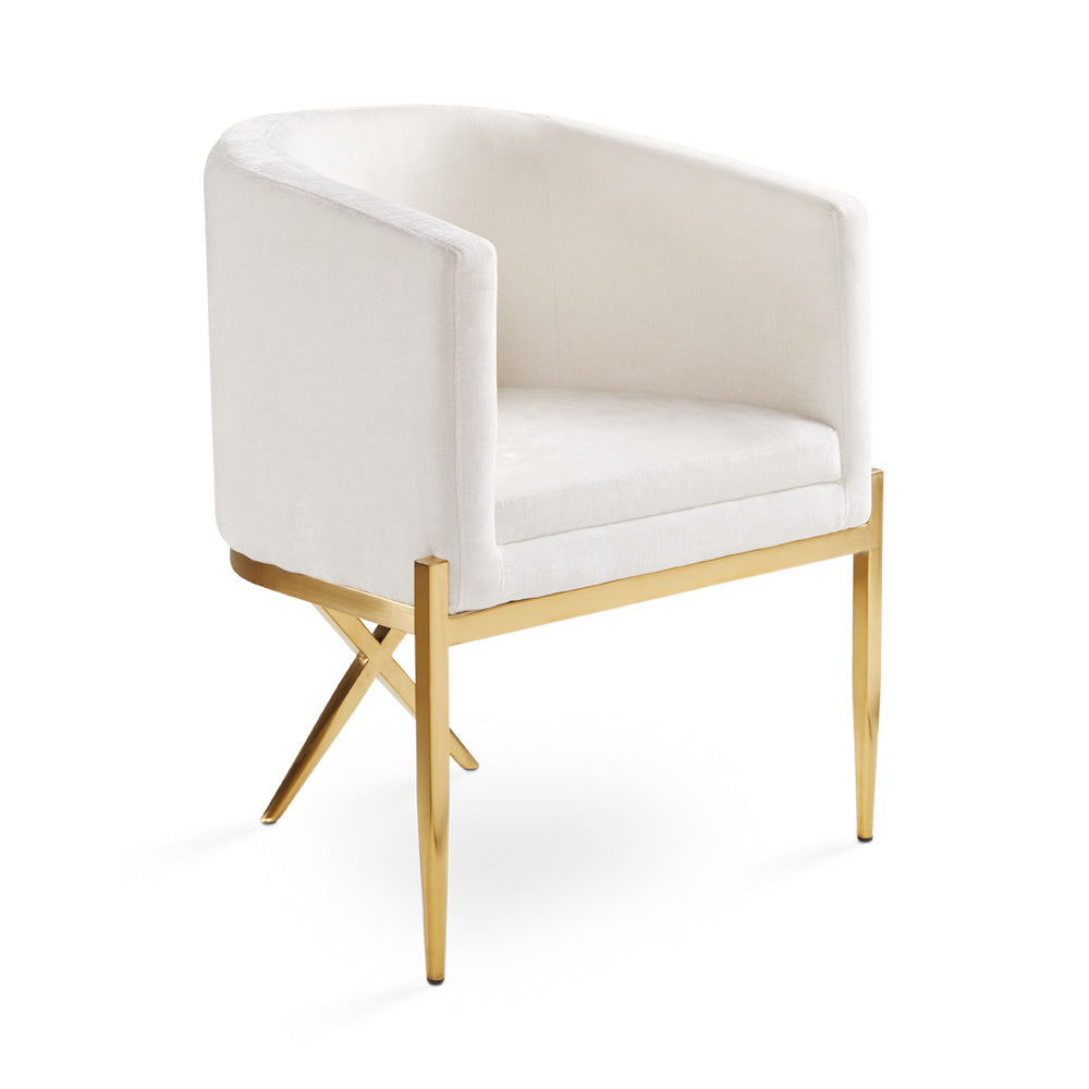 ANTON CHAIR GY-AC-8391G Contessa Vanilla Brushed Gold Frame - variety of styles from classic to contemporary | Image 1 | InSTYLE Home & Rugs