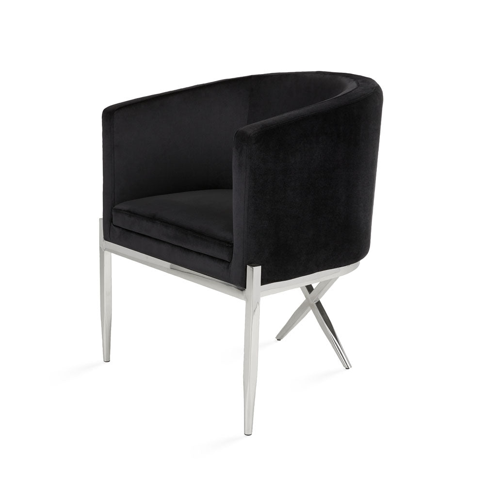 Anton Chair GY-AC-8391 Np Grey Velvet - stylish accent chair to elevate your living room decor | Image 2 | InSTYLE Home & Rugs