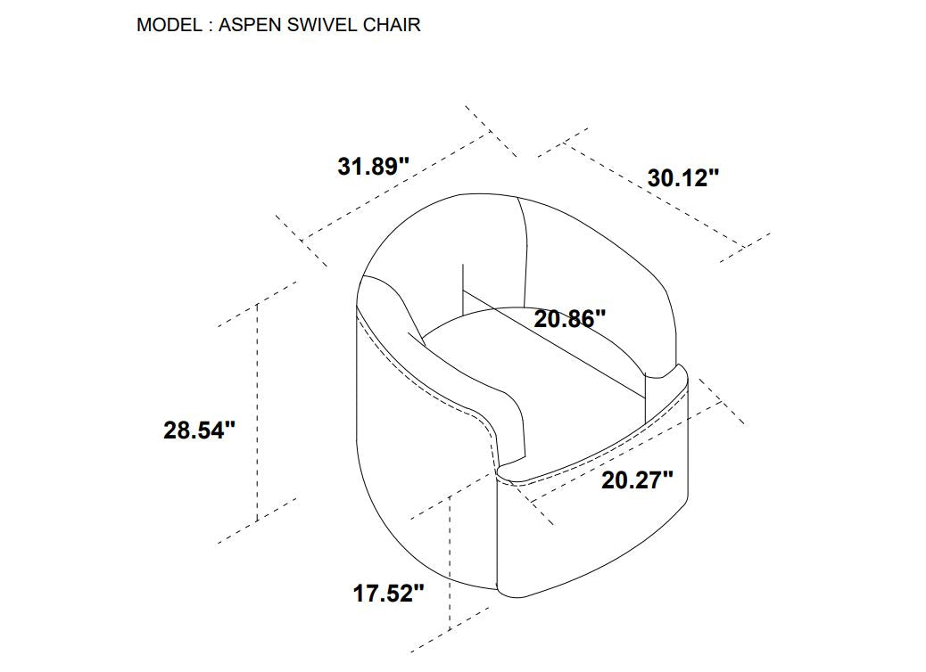 Aspen Swivel Chair - comfortable seating for dining and office spaces | Image 12 | InSTYLE Home & Rugs