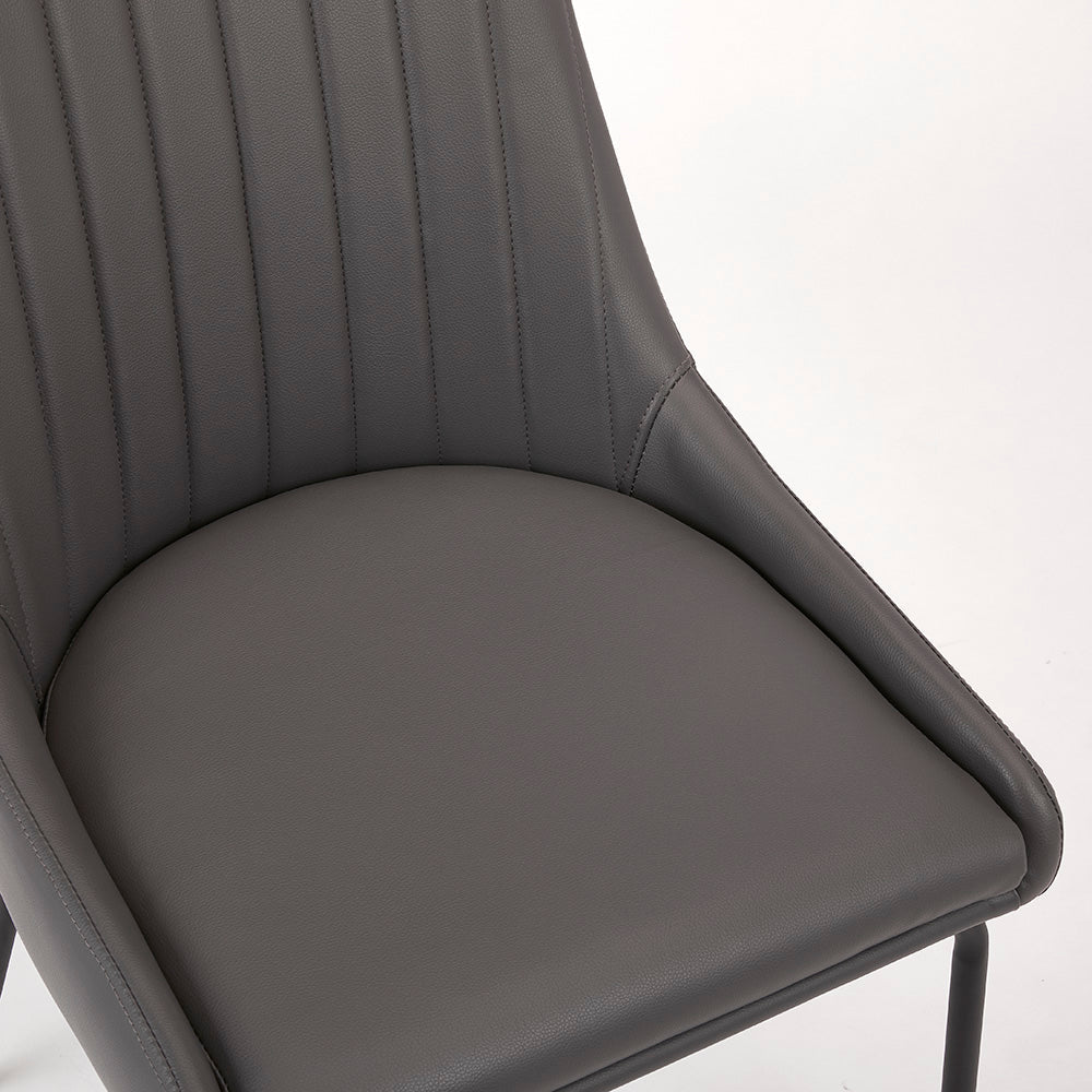MOIRA CHAIR White PU BLACK METAL LEGS | InSTYLE Home & Rugs