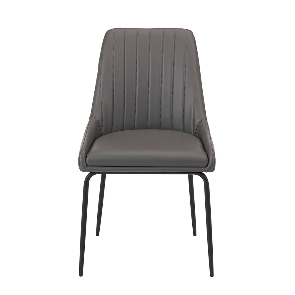 Moira Chair Black Pu Black Metal Legs | InSTYLE Home & Rugs
