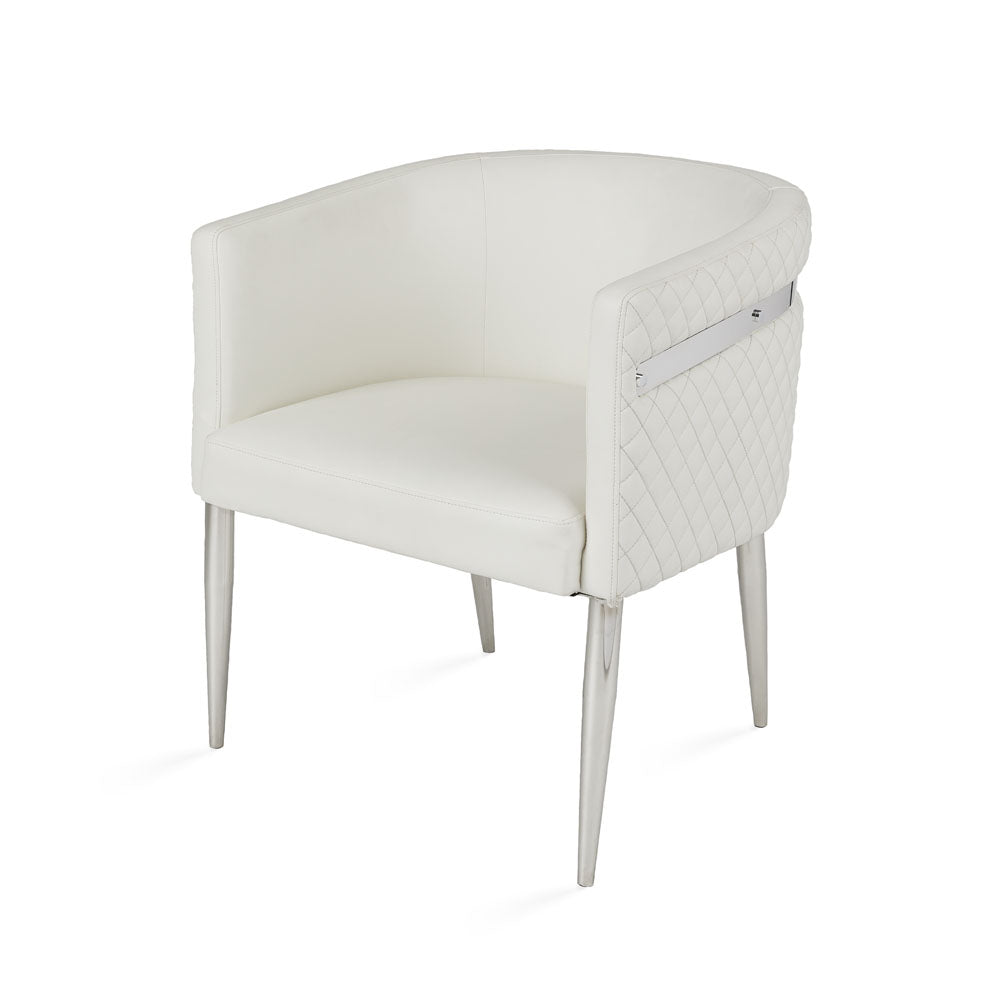 Anastasia Accent Chair Grey Velvet - modern grey accent chair | Image 1 | InSTYLE Home & Rugs