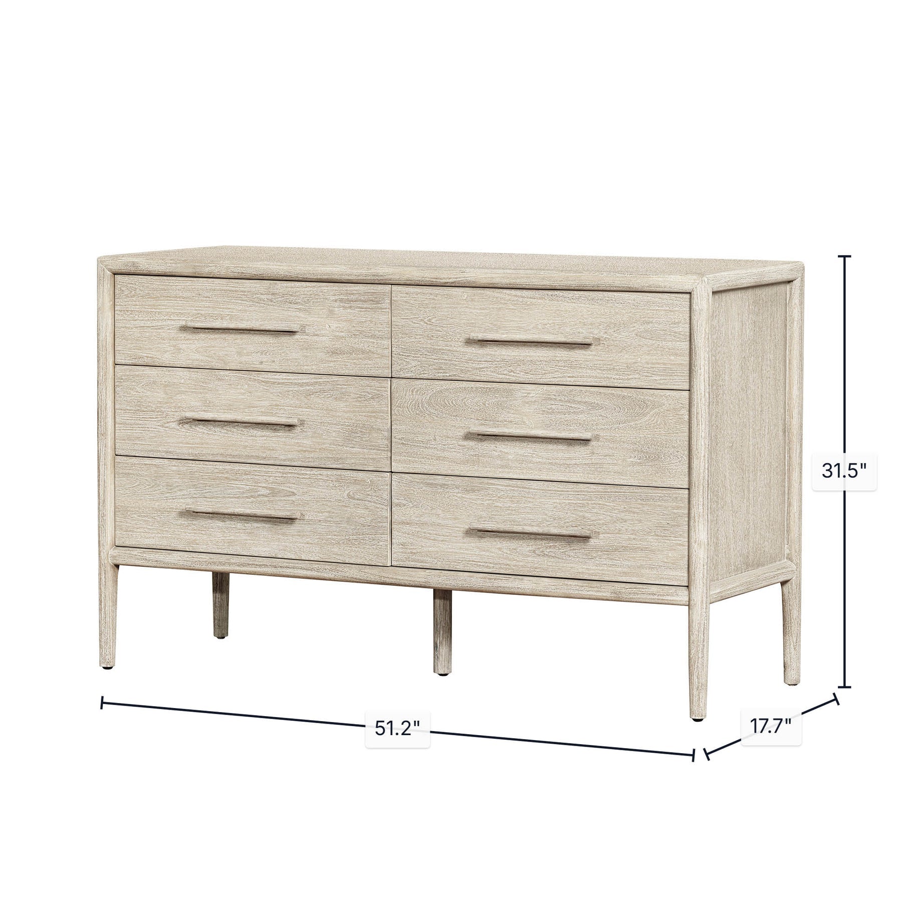Branche 6 Drawer Dresser - stylish dresser with modern flair | Image 3 | InSTYLE Home & Rugs
