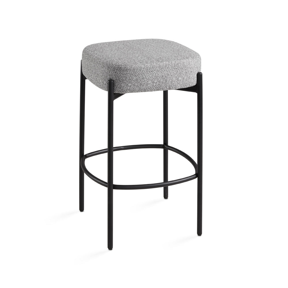 Baylor Counter Stool Grey Ahfield Graphite fabric - modern grey counter stool | Image 1 | InSTYLE Home & Rugs