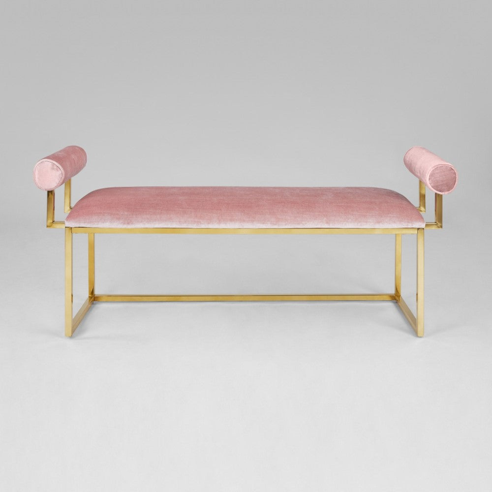 Serena Bench Gold - stylish bench for any space | Image 1 | InSTYLE Home & Rugs