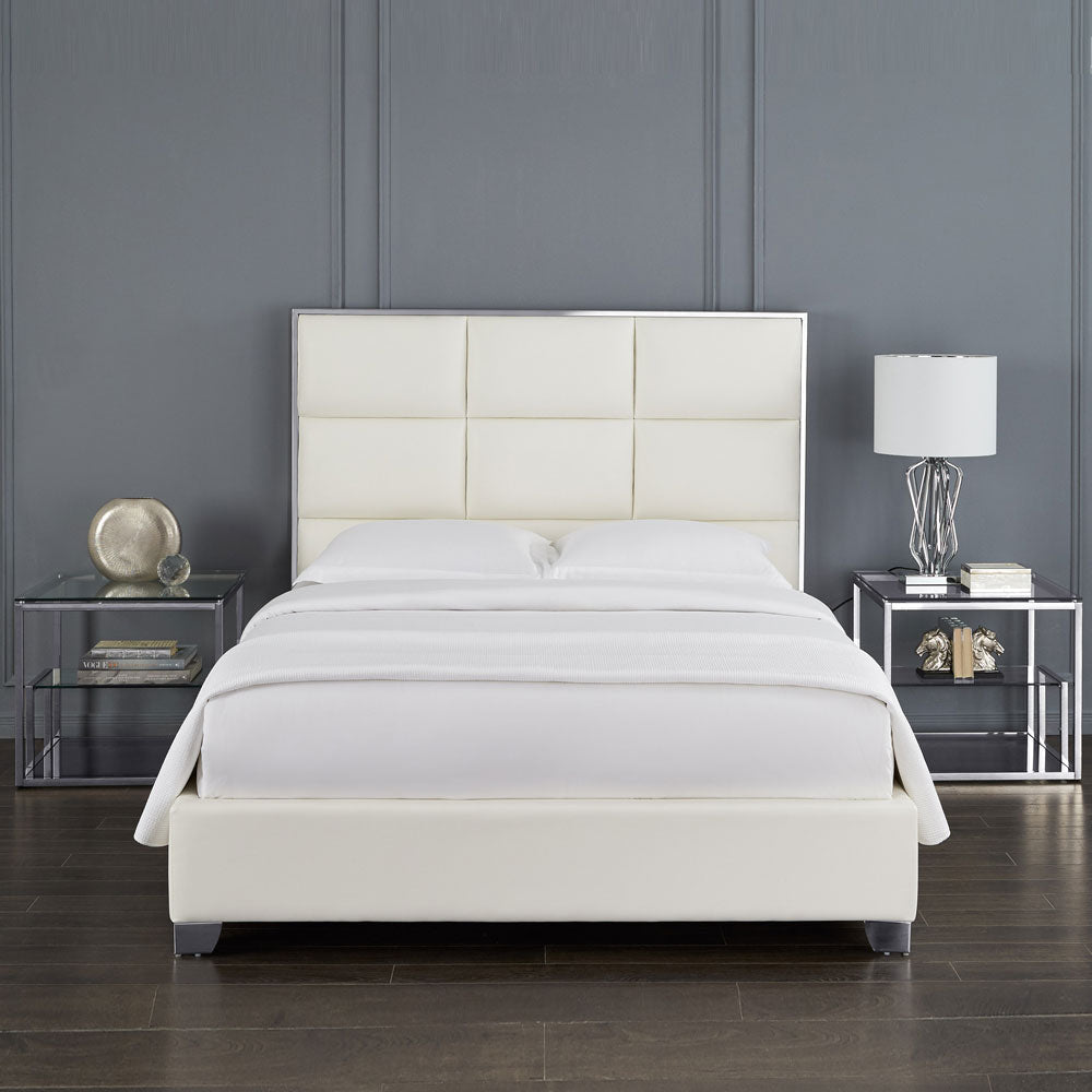 BLAIR QUEEN BED - modern white bed | Image 1 | InSTYLE Home & Rugs