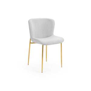 MALTA Dining Chair GY-DC-804GFUZHOU LIGHT GREY LINEN WITH GOLDLEGS - stylish chairs for any table | Image 2 | InSTYLE Home & Rugs