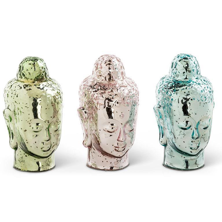 Large Buddha Head-Set of 3
